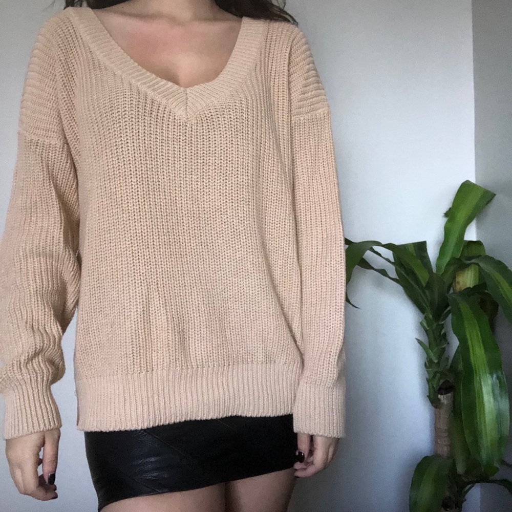 Forever 21- V neck sweater, Open back